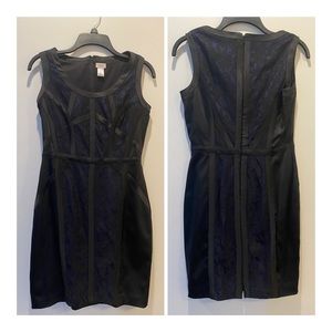 Cache Blue and Black Lace Dress size 6